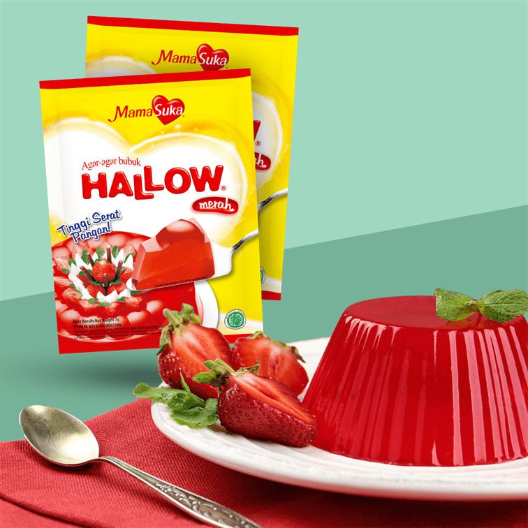 Agar-Agar Bubuk Hallow Merah