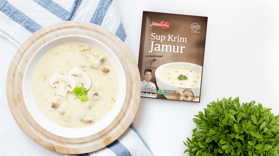 Bikin Sup Krim Jamur MamaSuka Pakai Daging dan Sayur, Yuk!