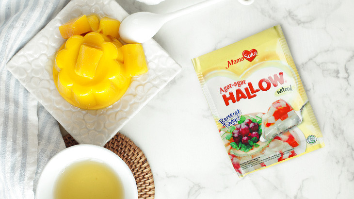 Bikin Puding Mangga Praktis dengan Agar-agar Hallow MamaSuka